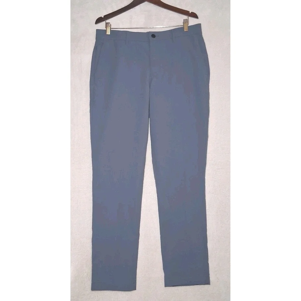 Banana Republic Mens Pants 34x32 Blue Slim Fit Straight Leg Chino Golf Trousers